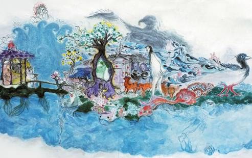 陶渊明的《读山海经》一诗,描述了哪两个神话故事?
