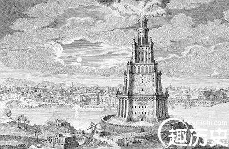 世界八大奇迹中的亚历山大港灯塔建造在何地？